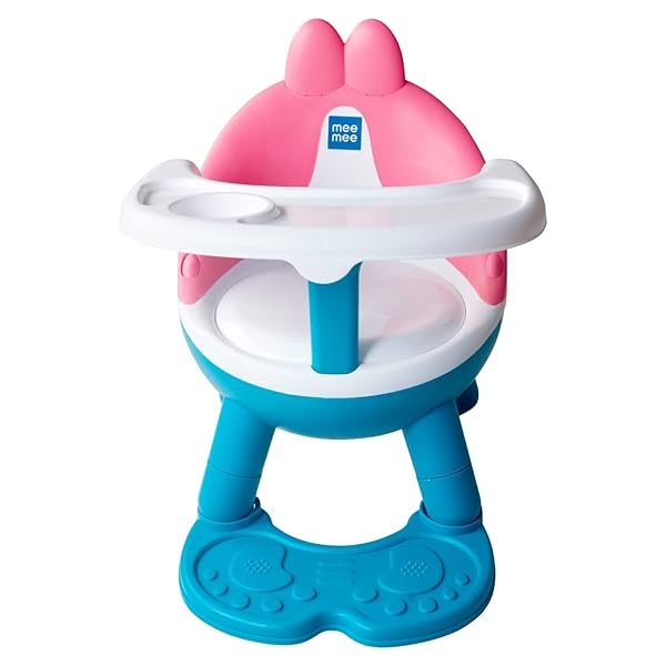 Image of Mee Mee Foldable Booster Seat with Feeding Tray (Pink)