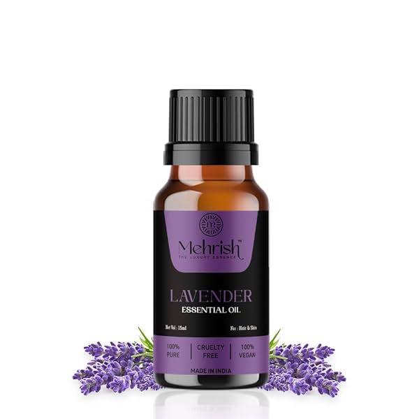 Image of Mehrish Lavender Essential Oil 100% Pure & Natural 15ml Bottle