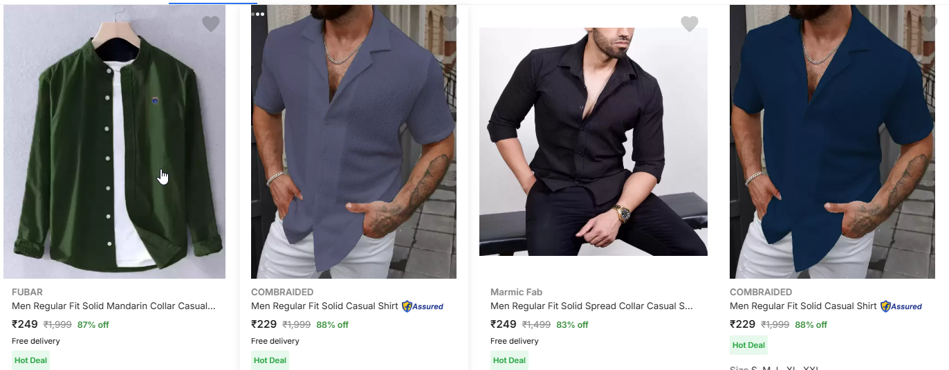 Image of Men Regular Fit Casual Shirt up to 91% Discount 