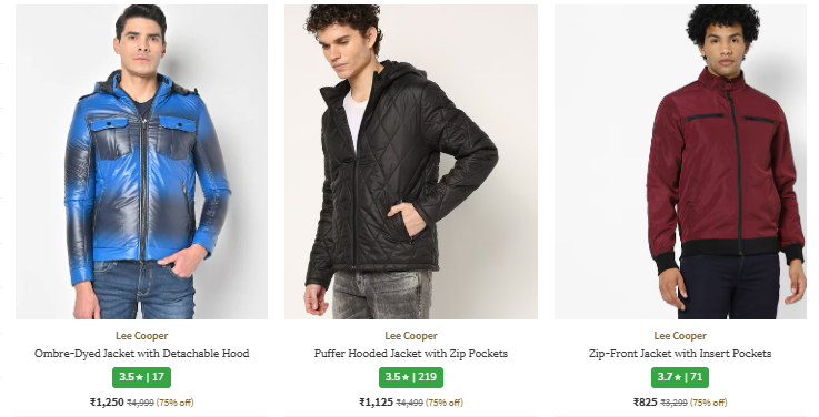 Image of Men's Hooded Jacket up to 75% Discount 