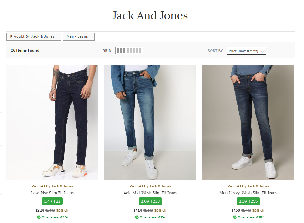 Image of Men's JACK & JONES Clothing Up-to 85% Discount