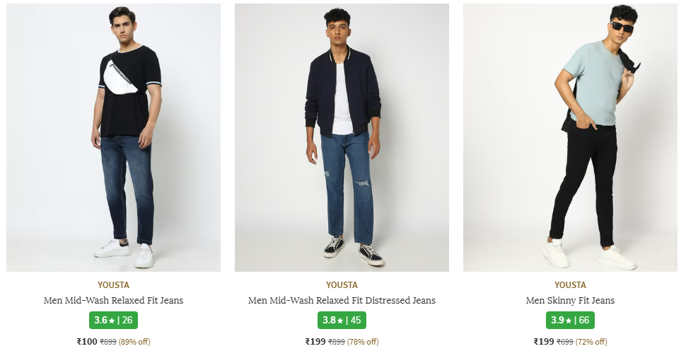 Image of Men's Jeans from ₹100