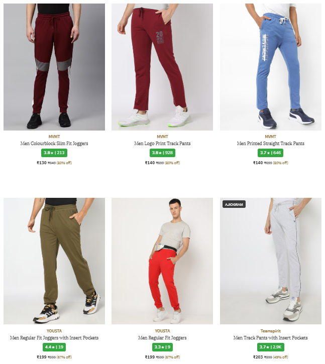 Image of Men's Premium Track Pants @ Up to 80% Discount