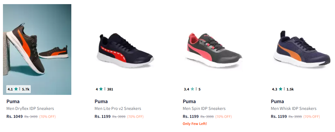 Image of Men's Puma Shoes upto 70% Discount