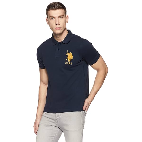 Image of Men's Solid Regular Fit Polo Shirt