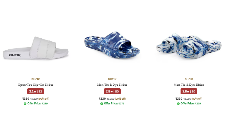 Image of Men's premium Flip Flop & Slippers @ Up to 90% Discount