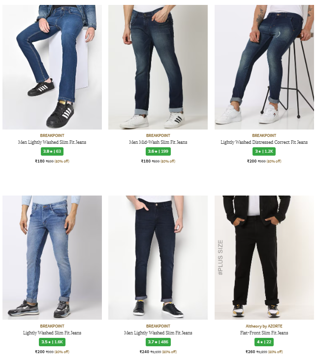 Image of Men's premium Jeans @ Up to 80% Discount | Starting ₹180