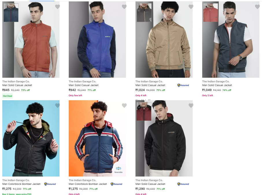 Image of Men's reversible jacket The Indian Garage Co Minimum 70% Discount