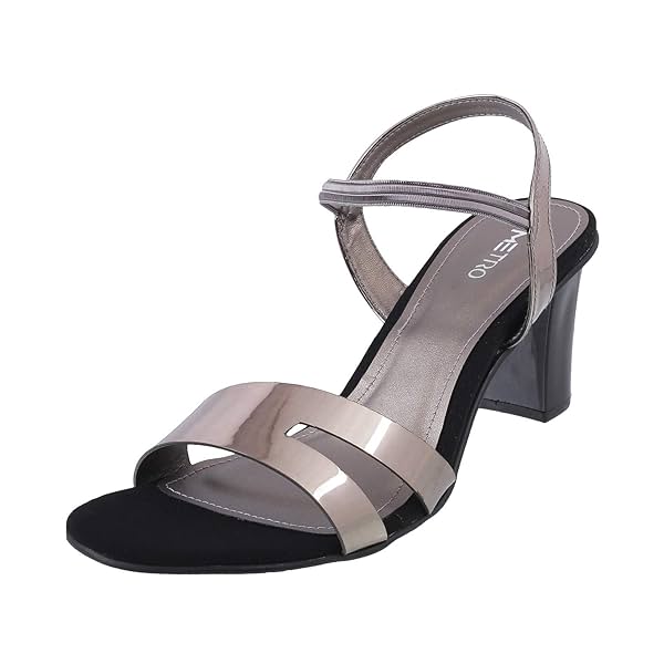 Image of Metro Women Black Synthetic Sandals