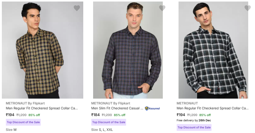 Image of Metronaut Casual Shirts up to 85% Discount