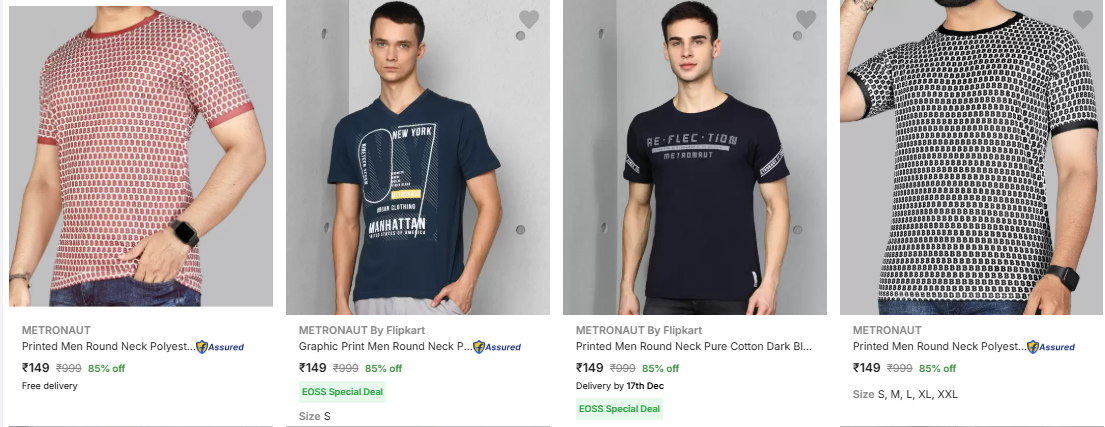 Image of Metronaut Men's T Shirts up to 85% Discount