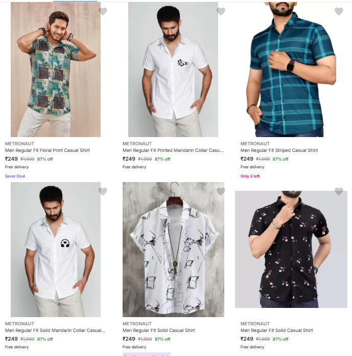 Image of Metronaut Mens Shirts @ Flat ₹249