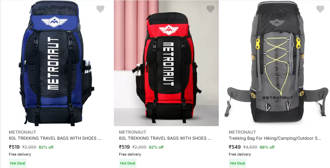 Image of Metronaut Rucksacks Minimum 82% Discount 