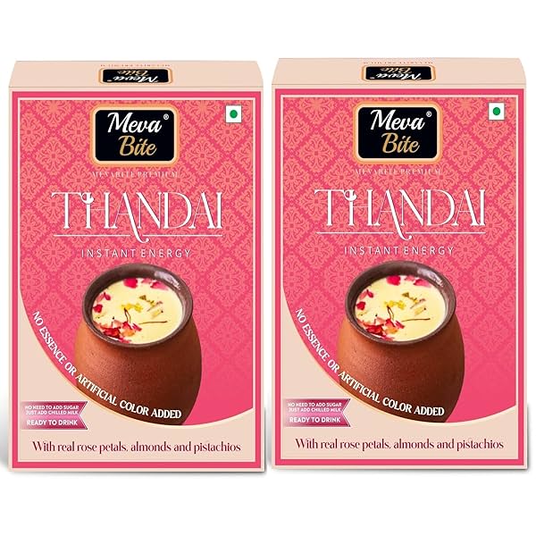 Image of MevaBite Instant Energy Thandai With Real Rose Petals - 200gm 