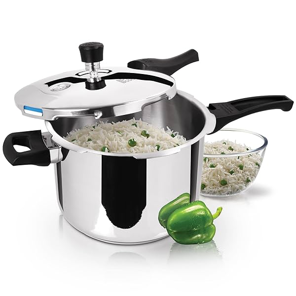 Image of Milton 5 Litres Stainless Steel Pressure Cooker.