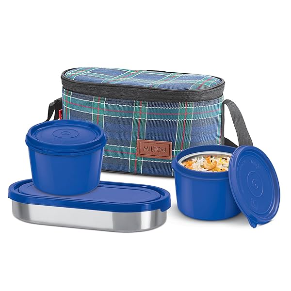 Image of Milton Decker Lunch Box with Insulated Fabric Jacket, 3 Containers 