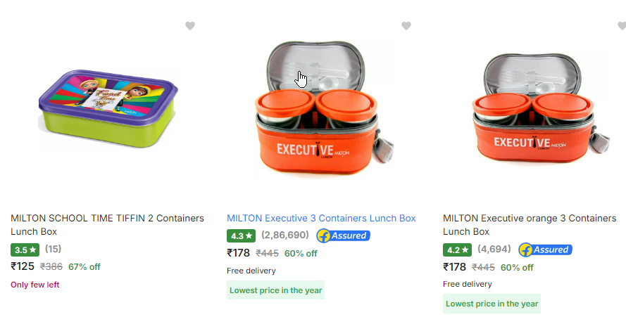 Image of Milton Lunch Box minimum 69% Discount