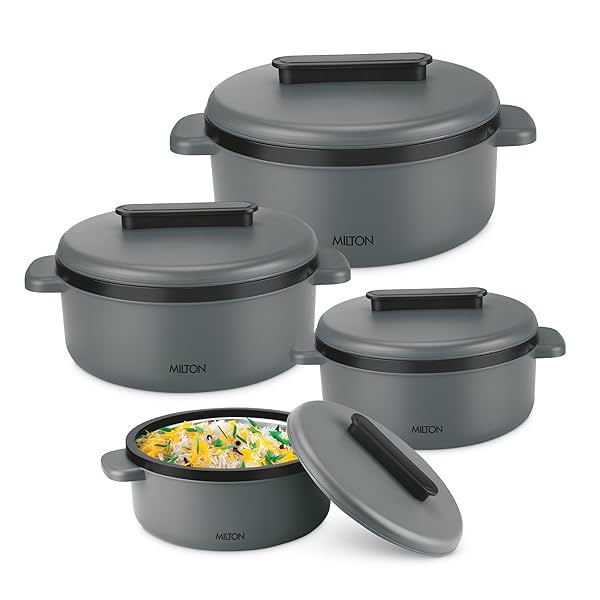 Image of Milton Micronova Set Inner Stainless Steel Casserole, Set of 4