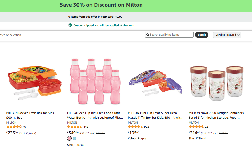 Image of Milton Plastic Products at 30% Coupon Discount 