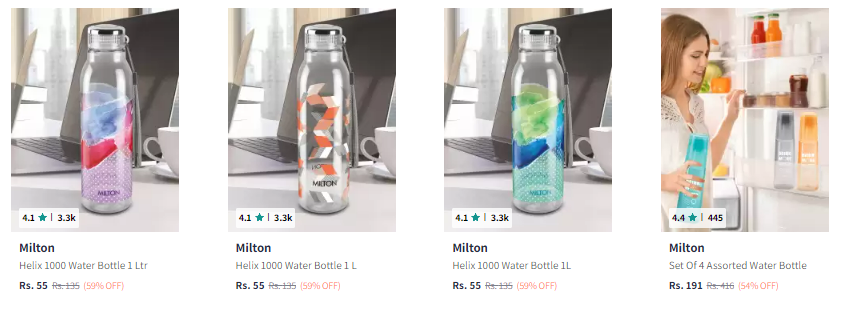 Image of Milton Water Bottle From ₹55