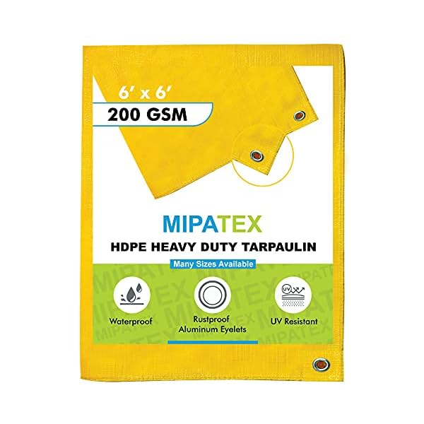 Image of Mipatex Heavy Duty Tarpaulin Sheet 6ft x 6ft 200 GSM