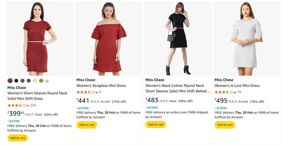 Image of Miss Chase Women Fashion Minimum 50% Discount