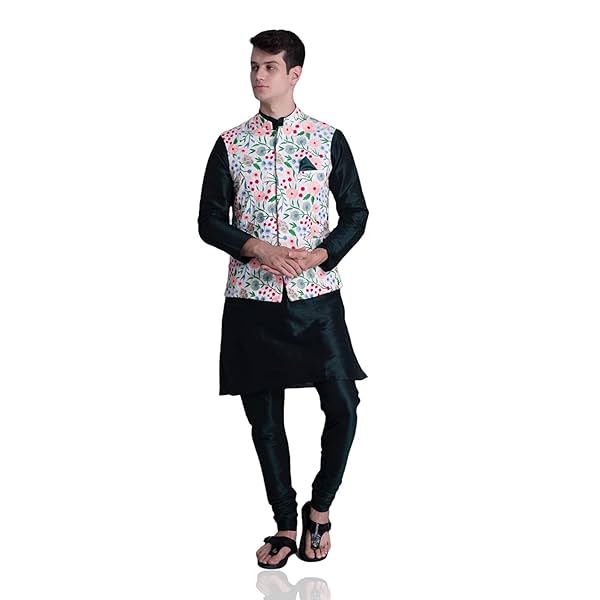 Image of Modern Garments Silk Blend Kurta Pajama