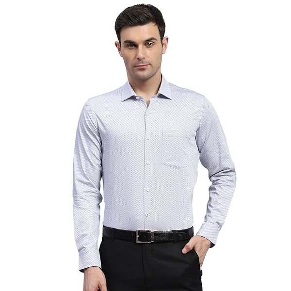 Image of Monte Carlo Mens Solid Spread Collar Casual Shirt (2240401191FS)