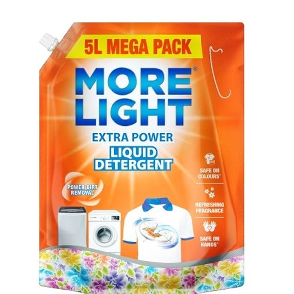 Image of More Light Extra Power Liquid Detergent 5 Litre Pouch