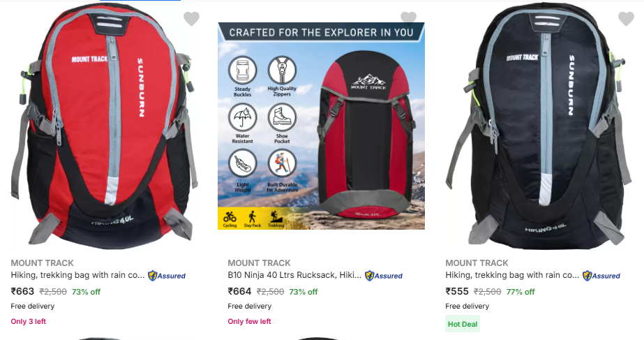 Image of Mount Track Rucksack Minimum 80% Discount