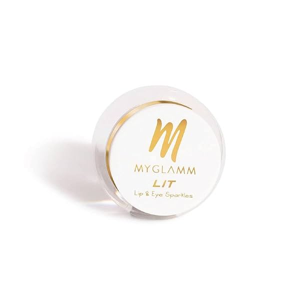 Image of MyGlamm LIT Lip & Eye Sparkles (Brown)-8.5 ml