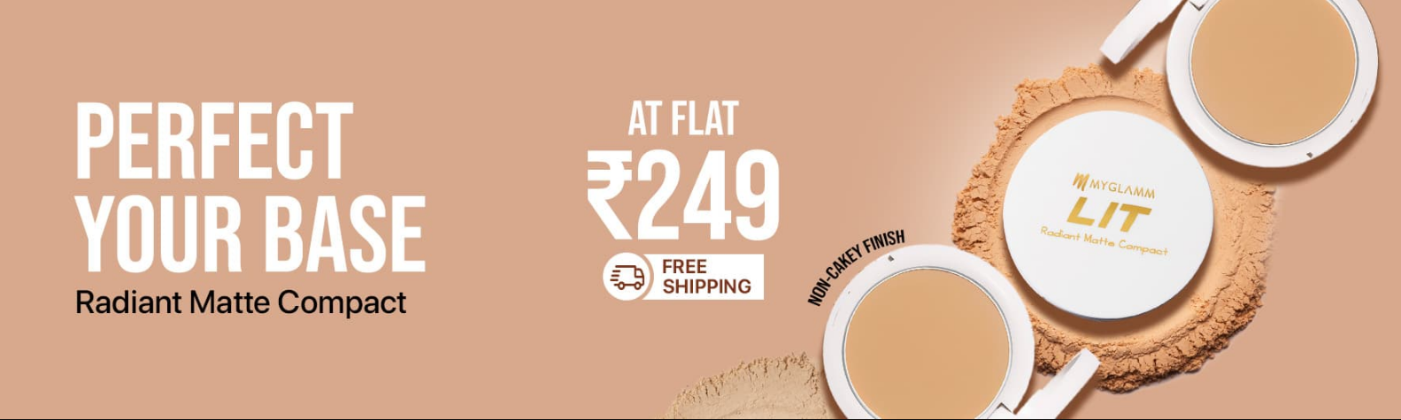 Image of MyGlamm Offer: Flat ₹249 on Radiant Matte Compact 