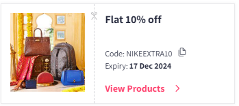 Image of Myntra Coupon: Extra 10% Discount on Nike Caps & Bags With Coupons