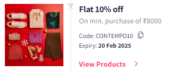 Image of Myntra Coupon: Flat 10% Off On Contemponari Women's Fashion