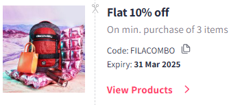 Image of Myntra Coupon: Flat 10% Off On FILA Men T-shirt