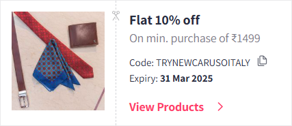 Image of Myntra Coupon: Flat 10% Off on Caruso ITALY Handkerchief