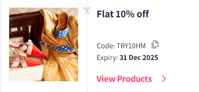 Image of Myntra Coupon: Flat 10% Off on H&M Fashion