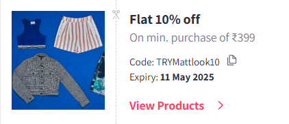 Image of Myntra Coupon: Flat 10% Off on Matt Look Beauty Products