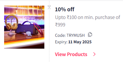 Image of Myntra Coupon: Flat 10% Off on Mush Fashion & Home Accessories