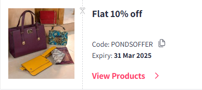 Image of Myntra Coupon: Flat 10% Off on Ponds Product