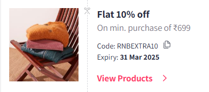 Image of Myntra Coupon: Flat 10% Off on R&B Fashion & Footwear