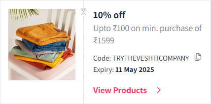 Image of Myntra Coupon: Flat 10% Off on The Veshti Company Harem Pants