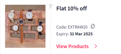 Image of Myntra Coupon: Flat 10% Off on Watches