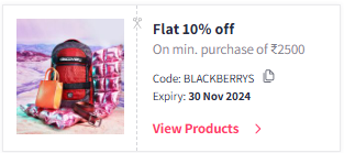 Image of Myntra Coupon: Flat 10% off on Blackberrys Men's Fashion 