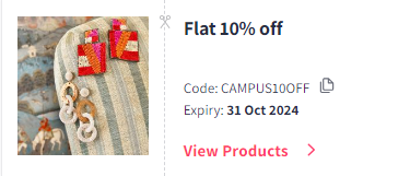 Image of Myntra Coupon: Flat 10% off on Campus Shoes