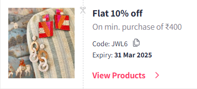 Image of Myntra Coupon: Flat 10% off on Jewellery