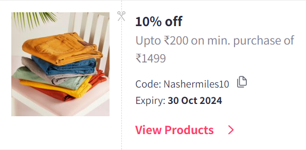 Image of Myntra Coupon: Flat 10% off on Nasher Miles Trolley Bag