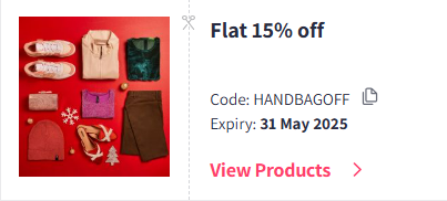 Image of Myntra Coupon: Flat 15% Off on Handbags