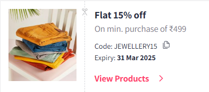 Image of Myntra Coupon: Flat 15% Off on Jewellery