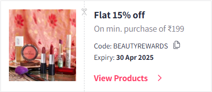 Image of Myntra Coupon: Flat 15% off on Beauty Products